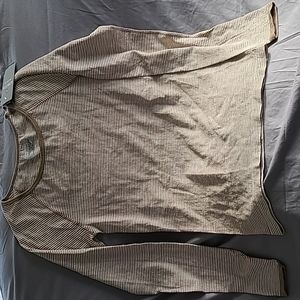 NWT Athleta Remarkawool Toffee Striped Crewneck Top Women's size medium